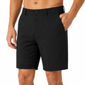 Shorts uomo L neri in tessuto sintetico elasticizzato - vestibilità regolare per tempo libero