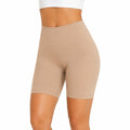 Shorts modellanti a vita alta S in tessuto elasticizzato beige per uso quotidiano